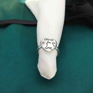 Anneaux de bande S925 en argent sterling ancien amour intrépide bague oeil du diable fleur petite paire de motifs d'hirondelle