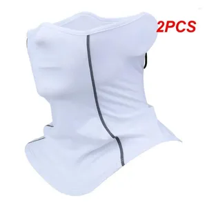 Bandanas 2pcs bande réfléchissante conception soie cou guêtre extérieure poussière crème solaire moto cyclisme demi-masque facial