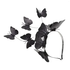 Bandanas 3D papillon bandeau cadeaux de Noël fête décor festival coiffure fleurs filles diadème po prop plastique bandeau de noël
