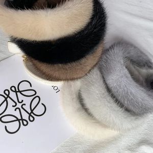 Bandanas Durag Llegada Mujeres Lujo Invierno 100 Real Mink Fur Diademas Diademas de alta calidad Lady Fashion Hoop Furry Gift 230927