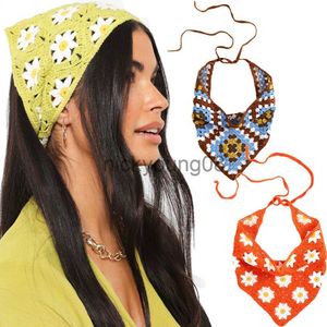Bandanas Haimeikang Crochet Bandeau Pour Les Femmes À Tricoter Impression Bandanas Turban Bandeaux De Mode Nouveau Élastique Bandeaux Cheveux Accessoires x0628