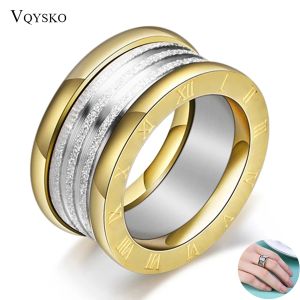 Bands Fashion Gold plaquée croissante tressée Twisted Signet Chunky Dome Ring Stacking Band for Women Jewelry Minimalist Story Ring