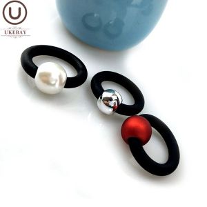 Groupes ukebay 2020 Nouveaux anneaux de perles mode bijoux en caoutchouc élasticité anneau femmes accessoires de corps simples bijoux faits à la main en gros