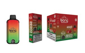 Bang 20000 bouffées de cigarettes E jetables 28 ml de pod pré-rempli 850 mAh batterie rechargeable écran intelligent Net double fil chaud TYPE-C Vape Pen