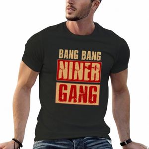 Bang Bang Niner Gang Football Cool Lg camiseta de manga personalizada de gran tamaño diseña tus propios tops gráficos ropa de hombre M7Cd #