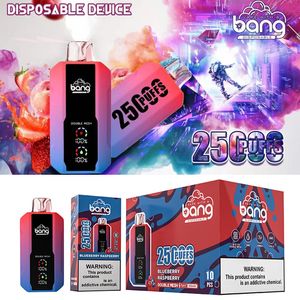 BOX BANG VABLE DIREPLOSable Bang 25K Écran intelligent 25000 Puffs Dispositif Rechargeable Batterie 30 ml Cartouches par remplies