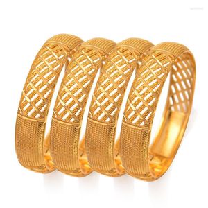 Bracelet 24K peut ouvrir bijoux ethniques éthiopiens couleur or Bracelet bracelets pour femmes Gilrs homme GP mariage mariée