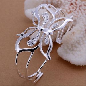 Brazalete Babyllnt 925 Silver Grace Butterfly Bracelet for Woman Engerma de boda Joya de fiesta de moda Joya al por mayor