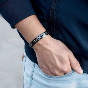 Brazalete Pulsera negra antirrayas para hombres Shell Salud Energía Hematita Pulsera magnética Beneficios Artritis 10 mm Pulsera masculina de cerámica 240319