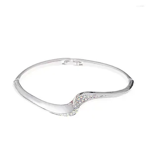 Bracelet BN-00166 2024 en bracelets en strass ondulés pour femmes articles en vrac vente en gros bijoux plaqués argent cadeaux personnalisés