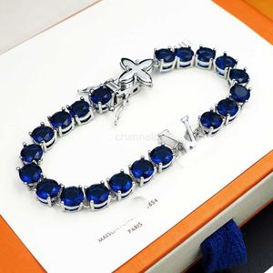 Bracelet bracelet bijoux de créateur Or Argent Bleu Cristaux Classique Monogramme Bracelet pour hommes et femmes Chinois Top qualité Cadeau Lucky Energy 240308