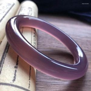 Bangle certifié Jade Bangles violet Myanmar Jadéite Jewelry Femmes Natural Birma Jades Bracelets ronds pour copine Mom Cadeaux