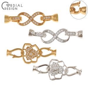 Bracelet Cordial Design 20 pièces connecteurs Cz pour Bracelets/accessoires de bijoux à bricoler soi-même/fermoirs crochets/fait à la main/composants de résultats de bijoux