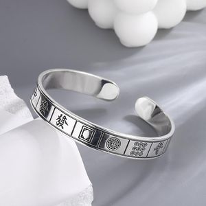 Bracelet créatif Mahjong transfert bracelets argent plaqué bijoux treize un moineau sainte main ouverture bracelets TYB124