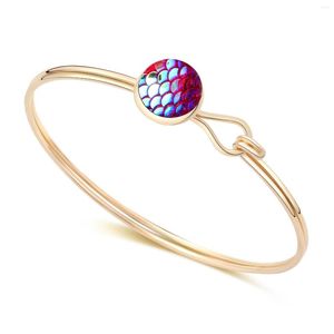 Bracelet en alliage coloré de mode de bracelet pour les accessoires de mariage de plage de sirène d'écailles de poisson de mariée