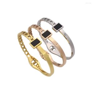 Brazalete de resina de moda pulsera de color dorado Manchette para mujer cadena brazalete Pulseiras regalo de joyería