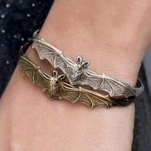 Brazalete de murciélago gótico para mujer, tendencia personalizada, Metal Vintage, regalo de fiesta para mujer, accesorios de joyería