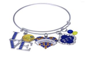 Bangle Greek Life Letter Sigma Gamma Rho Bangles Bracelets de charme de sororité ajusté pour les élèves Gift Souvenir Gift6180478