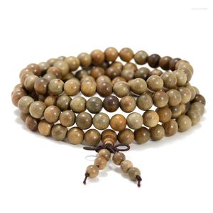 Bracelet en bois de santal vert naturel, chapelet en perles pour hommes, perles de bouddha, Bracelets de Couple, bijoux Vintage, accessoires, vente en gros