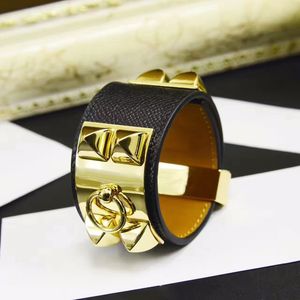 Brazalete de tendencia de invierno, joyería de marca para hombres, mujeres, hip hop, rock, Liudin, brazalete grande, brazalete de cuero real, colorido, casual, pulsera pop 230620