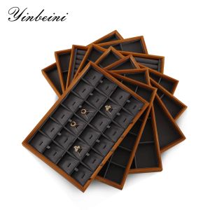 Bangle Yinbeini Bilan de bijoux nouvellement bijoux Woodmicrofiber Collier Bangle Bangle Earge Display Organisateur pour Counter Store