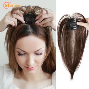 Bangs MEIFAN Synthetic 3DAir Bangs Hair Clip-In Bangs Extension Fake Fringe Natural False Bang Topper Hairpiece Invisible Clourse Bang 231006