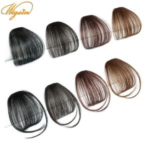Frange WIGSIN pince synthétique dans les cheveux Air frange postiche noir brun Extensions Mini fausse frange postiche pour les femmes 231006