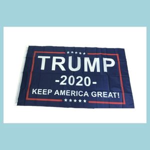 Banner Flags Donald Trump Flag Keep America Great For President Usa Poliéster con ojales de latón 3 X 5 Ft Blue Drop Delivery Home G Dhfnu