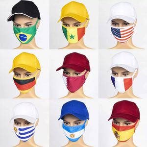 Bannière Drapeaux Sports Fans de football Fournitures Écran solaire et masques imprimés lavables 2022