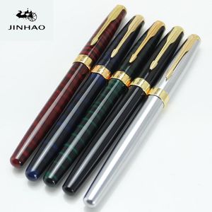 Baoer 388 Clip de oro 5 colores Business Metal Pluma estilográfica Nib Medium Trim Flecha Útiles escolares Bolígrafos