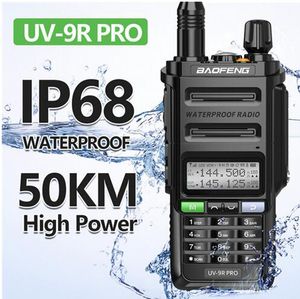 BaoFeng UV 9R PRO 15W IP68 Walkie Talkie impermeable UHF VHF Ham CB Radio actualizado de UV9R Plus bidireccional 50KM de largo alcance Hight Power portátil
