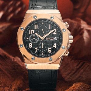 BAOGELA hommes nouvelles montres à Quartz étanche chronographe décontracté lumineux montre-bracelet homme bracelet en cuir Relogios 1805 bleu