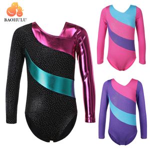 BAOHULU enfant en bas âge petites filles Ballet danse porter belle fée justaucorps étincelle gymnastique Costume brillant noir Rose bleu violet