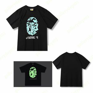 Bape camisetas baratas deportivas para mujer camisetas tendencias diseñador algodón mangas cortas lujos tiburones camisetas ropa calle pantalones cortos mangas ropa bapesta camiseta JWQS