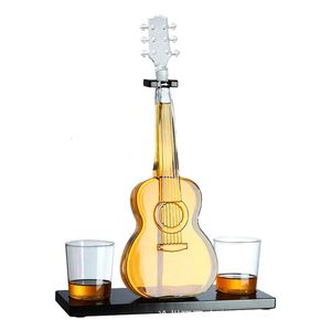 Bouteille de vin en verre Borosilicate, outils de Bar, ensemble de carafe pour violon et guitare, décoration artisanale transparente épaisse, 231204