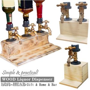 Outils de bar Whisky Wood Ally Dispensateur 1 3 cocktail Head Wine Alcohol Brink S for Pather's Day Holiday Gift Beverage 230814