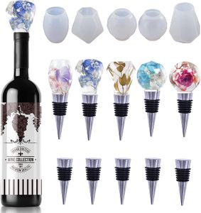 Herramientas de Bar, tapón de botella de vino, moldes de Sile epoxi de cristal con cristales, joyería de gemas, resina para fundición Diy, molde Ampsile Aliexpres Smtgh