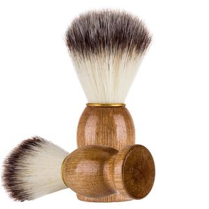 Barber Hair Shaving Razor Brushes Natural Wood Handle Beard Brush For Men Best Gift Barber Tool Men Gift Barber Tool Free Shipping