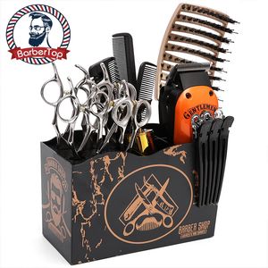 Caja de almacenamiento de herramientas de peluquería Barbertop, tijeras de peluquero, Clips de peine, soporte de gran capacidad, accesorios de salón, organizador de estantes 220706