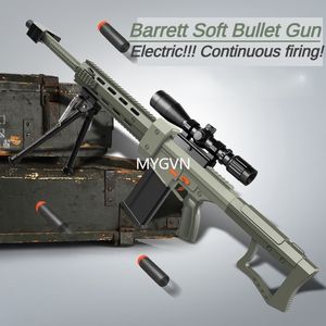Barrett Electric Burst Sniper Rifle Toy Guns Soft Bullet Shooting Heat Guns Blaster pour adultes Cadeaux d'anniversaire garçons CS