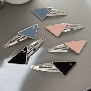 BARRETTES NOUVEAU STYLE Luxury Designer Triangle Hair Clips With Stamp Women Girl Triangle Triangle Letter Barrets Fashion Brand Hair Accessories High Quality Gift