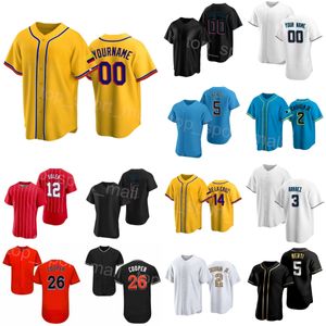 Baseball 2 Jazz Chisholm Jr Jersey 26 Garrett Cooper 3 Luis Arraez 12 Jorge Soler 14 Bryan De La Cruz 5 Jon Berti 18 Joey Wendle Space City Connect Flexbase Homme Femme M-L-Y