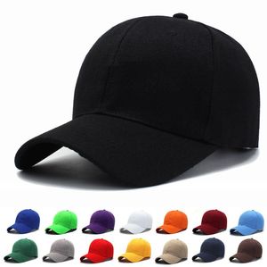 Sombreros de béisbol Sólido Color de Color Ajustable Deporte al aire libre Hip Hop Sombrero de visera
