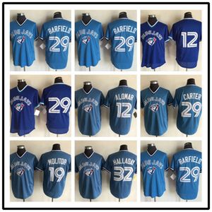 Baseball Jerseys Broidered Jersey Version Blue Jays 29 # Barfielo pour l'équipe, avec une grande quantité et un traitement préférentiel