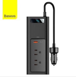 Baseus 150W Car Inverter cargador DC 12V a 110V Auto Power Invertor Adapter AC Puerto dual Carga rápida