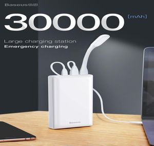 Baseus 30000 mAh batterie externe pour Samsung S10 S9 Xiaomi mi 9 30000 mAh Powerbank USB C chargeur de batterie externe Portable Poverbank3081663