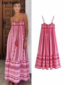Basic Casual Dresses Embroidery Knitted Maxi Dres Sleeveless Spaghetti Strap Long Dress Pleated Summer Beach A-line Square Collar Vestidos 230831