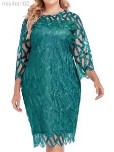 Vestidos casuales básicos vestidos de fiesta de talla grande para mujeres Vestido de noche grande Femenina redonda 2023 Gran elegante ropa 4xl 5xl 6xl gordita gordita damas verde HKD230807