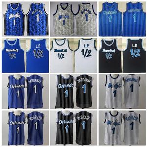 Basketball Mohamed Bamba Tracy McGrady Jersey Penny Hardaway LP Anfernee Vintage Cousu Noir Bleu Blanc Top Qualité En Vente