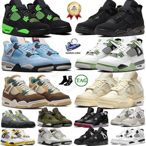 Chaussure de basket-ball 4S Homme Femmes Jumpman 4 Pine Green Vivid Sulphur Black Cat University Blue Seafoam OG Plateforme Jaune Thunder Baskets Walking Runner Grande Taille 13